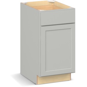 RELIABILT Parkstone II Base Cabinet, Light Gray, 18" W, 1 Door 1 Drawer, Fully Assembled - 649977 | Lowe's Pro Supply